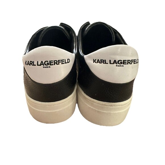 KARL LAGERFELD MENS BLACK TENNIS SHOE KL211370 BLK 8M - Picture 5 of 11